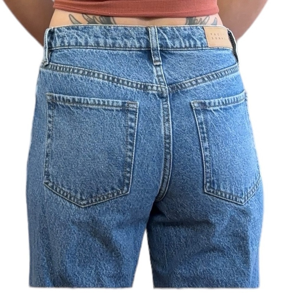 Pacsun 90’s Straight Leg Blue Jeans Women’s 25 Distressed Cropped Denim Casual - Picture 3 of 12